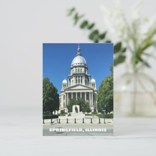 Springfield, Illinois State Capitol Building Briefkaart (Staand voorkant)