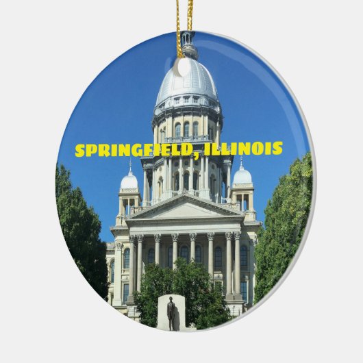Springfield, Illinois State Capitol Building Keramisch Ornament (Links)
