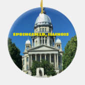 Springfield, Illinois State Capitol Building Keramisch Ornament (Achterkant)