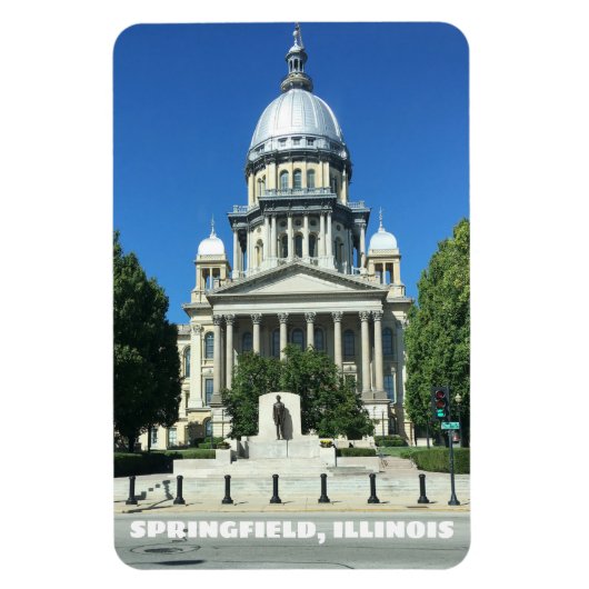 Springfield, Illinois State Capitol Building Magneet (Verticaal)