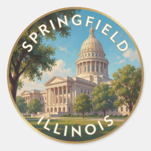 Springfield Illinois State Capitol 🌽 Ronde Sticker