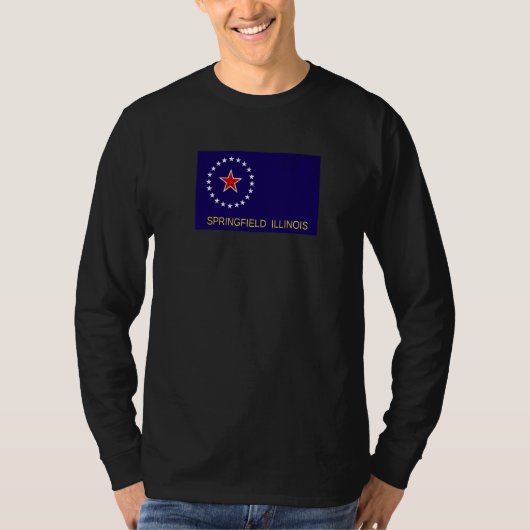 Springfield Illinois Vlag T-shirt (Voorkant)