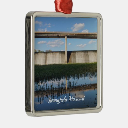 Springfield Lake Missouri Dam Metal Ornament (Rechts)