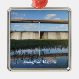 Springfield Lake Missouri Dam Metal Ornament