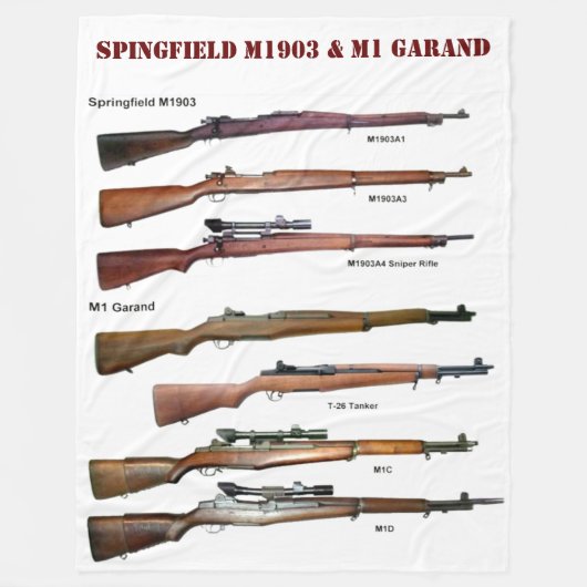 SPRINGFIELD M1903 & M1-GROENEN FLEECE DEKEN (Voorkant)