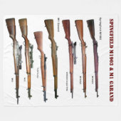 SPRINGFIELD M1903 & M1-GROENEN FLEECE DEKEN (Voorkant (Horizontaal))