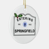 Springfield MA Keramisch Ornament (Rechts)