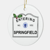 Springfield MA Keramisch Ornament (Links)