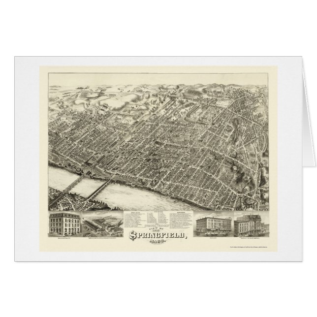 Springfield, MA Panoramic Map - 1875 (Voorkant Horizontaal)