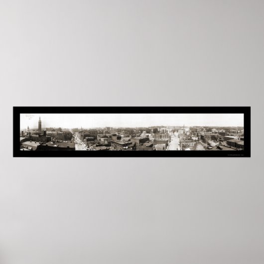 Springfield MA Panview Foto 1913 Poster (Voorkant)