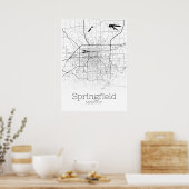 Springfield Map - Missouri - City Map Poster (Keuken)
