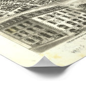 Springfield Mass. 1875 Antiek panoramische kaart Poster (Hoek)