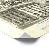 Springfield Mass. 1875 Antiek panoramische kaart Poster (Hoek)