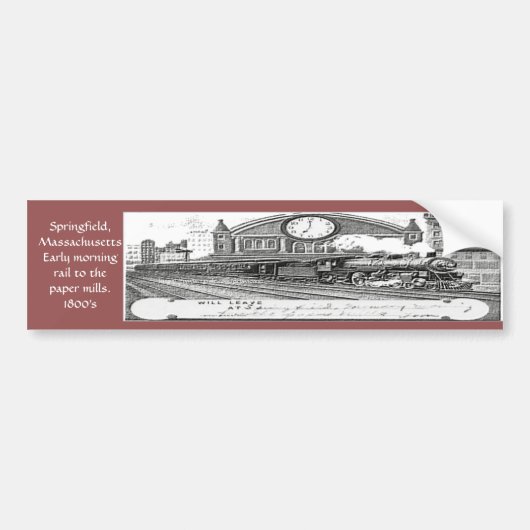 "Springfield, Mass-Early Mormorgen rail" Bumpersticker (Voorkant)