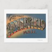 Springfield, Massachusetts - Grote Letter 2 Briefkaart (Voorkant)