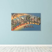 Springfield, Massachusetts - Grote Letter 2 Canvas Afdruk (Insitu (Houten vloer))