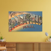 Springfield, Massachusetts - Grote Letter 2 Canvas Afdruk (Insitu (Woonkamer))