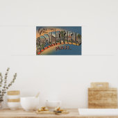 Springfield, Massachusetts - Grote Letter 2 Poster (Keuken)