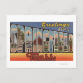 Springfield, Massachusetts - Grote letter Briefkaart (Voorkant)