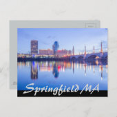 Springfield Massachusetts skyline Briefkaart (Voorkant / Achterkant)