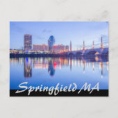Springfield Massachusetts skyline Briefkaart (Voorkant)