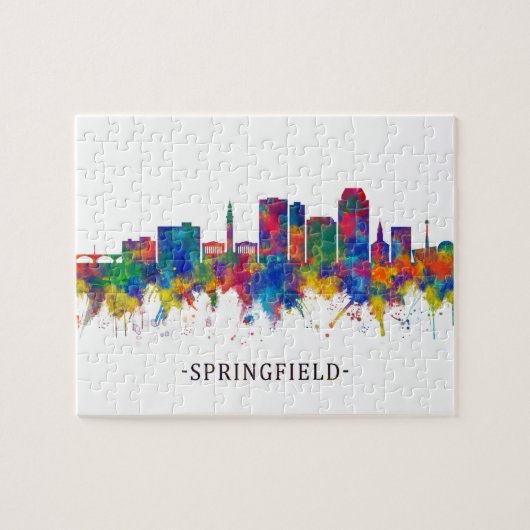 Springfield Massachusetts Skyline Legpuzzel (Horizontaal)