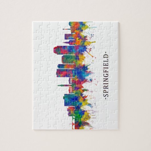 Springfield Massachusetts Skyline Legpuzzel (Verticaal)