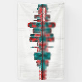 Springfield Massachusetts Skyline Spandoek (Verticaal)