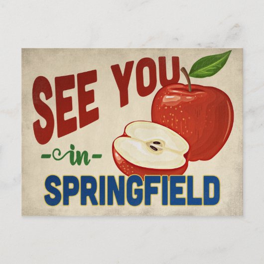 Springfield Missouri Apple - Vintage Travel Briefkaart (Voorkant)