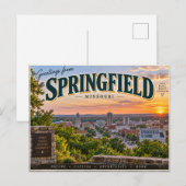 Springfield Missouri Briefkaart (Voorkant / Achterkant)