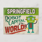 Springfield Missouri Robot - Funny  Briefkaart (Voorkant)