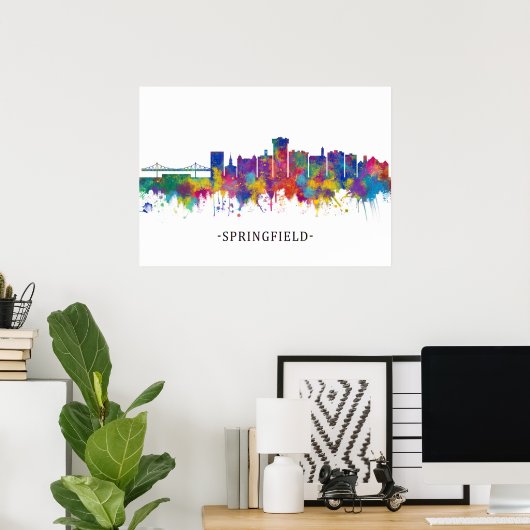 Springfield Missouri Skyline Poster (Thuiskantoor)