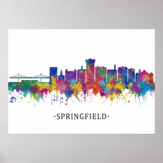 Springfield Missouri Skyline Poster (Voorkant)