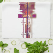 Springfield Missouri Skyline Theedoek (Gevouwen)