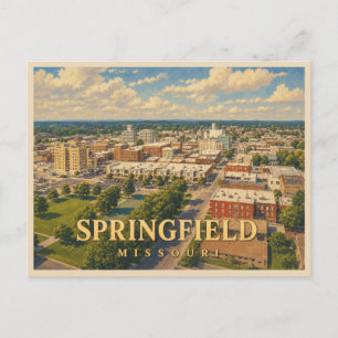 Springfield Missouri Vintage Reis Briefkaart
