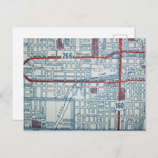 Springfield, MO kaart (Voorkant / Achterkant)