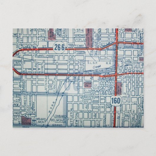 Springfield, MO kaart (Voorkant)