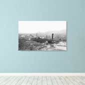 Springfield, OF Uitzicht van de stad en knollen Canvas Afdruk (Insitu (Houten vloer))