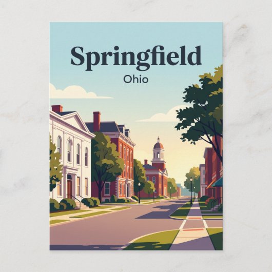Springfield, Ohio Briefkaart (Voorkant)