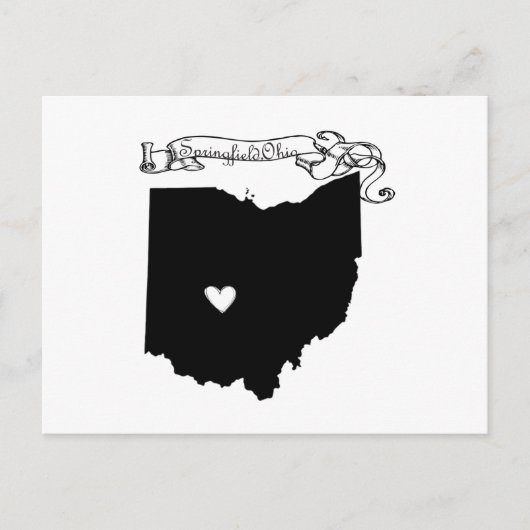 Springfield Ohio Briefkaart (Voorkant)