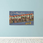 Springfield, Ohio - Grote letterscènes Canvas Afdruk (Insitu (Houten vloer))