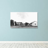 Springfield, OR Sutton Motel op McKenzie Highway Canvas Afdruk (Insitu (Houten vloer))