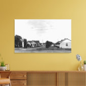 Springfield, OR Sutton Motel op McKenzie Highway Canvas Afdruk (Insitu (Woonkamer))