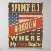 Springfield Oregon Poster (Voorkant)