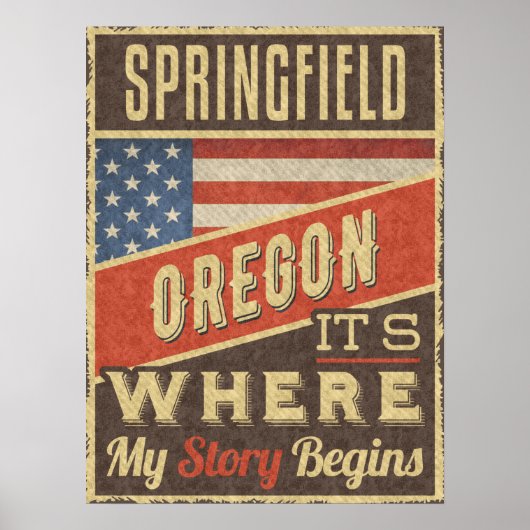 Springfield Oregon Poster (Voorkant)