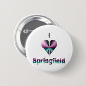Springfield — Paars en Turquoise Ronde Button 5,7 Cm (Voorkant /achterkant)