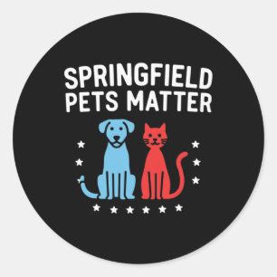 Springfield Pets - Show uw liefde voor huisdieren Ronde Sticker