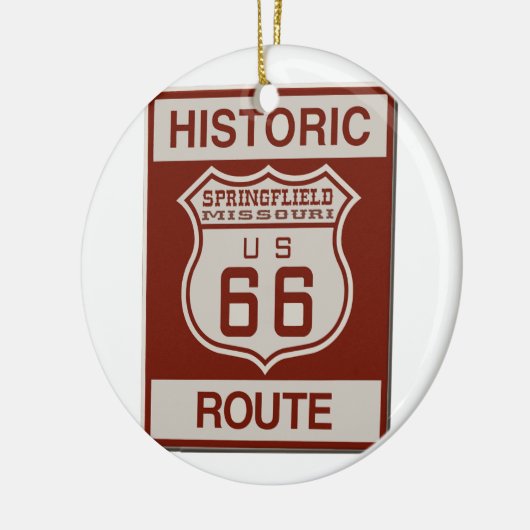 Springfield Route 66 Keramisch Ornament (Links)