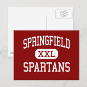 Springfield - Spartans - High School - Akron Ohio Briefkaart (Voorkant / Achterkant)
