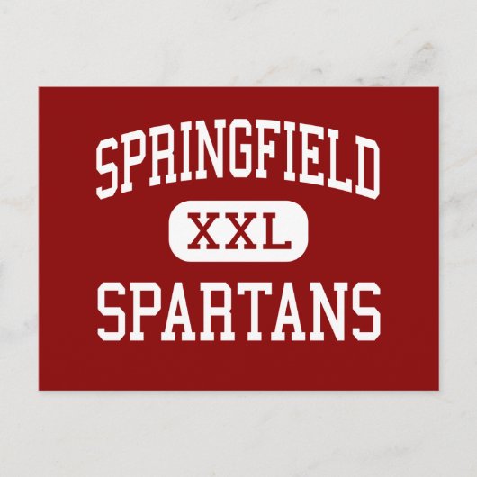 Springfield - Spartans - High School - Akron Ohio Briefkaart (Voorkant)